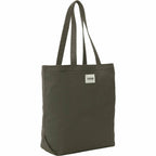 FEED Organic Shopper Tote, 8 oz Transfer - Olive - Right Angle 2