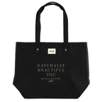 FEED Organic Weekend Tote, 12 oz - Black - Front