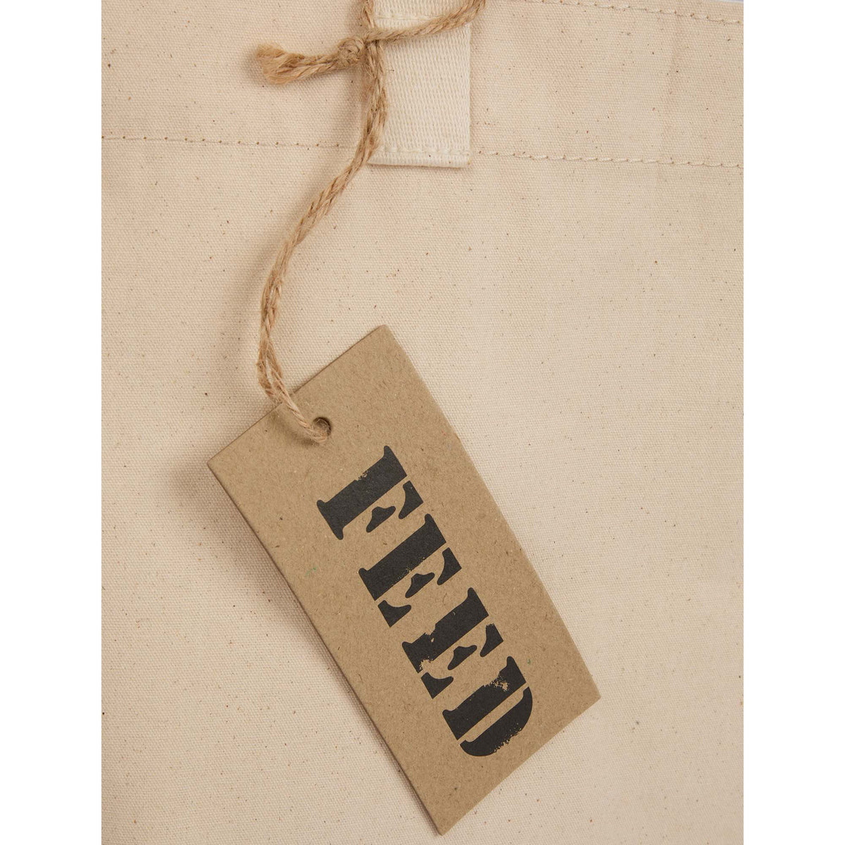 FEED Organic Weekend Tote, 12 oz Transfer - Natural - Detail 2