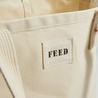 FEED Organic Weekend Tote, 12 oz Transfer - Natural - Detail