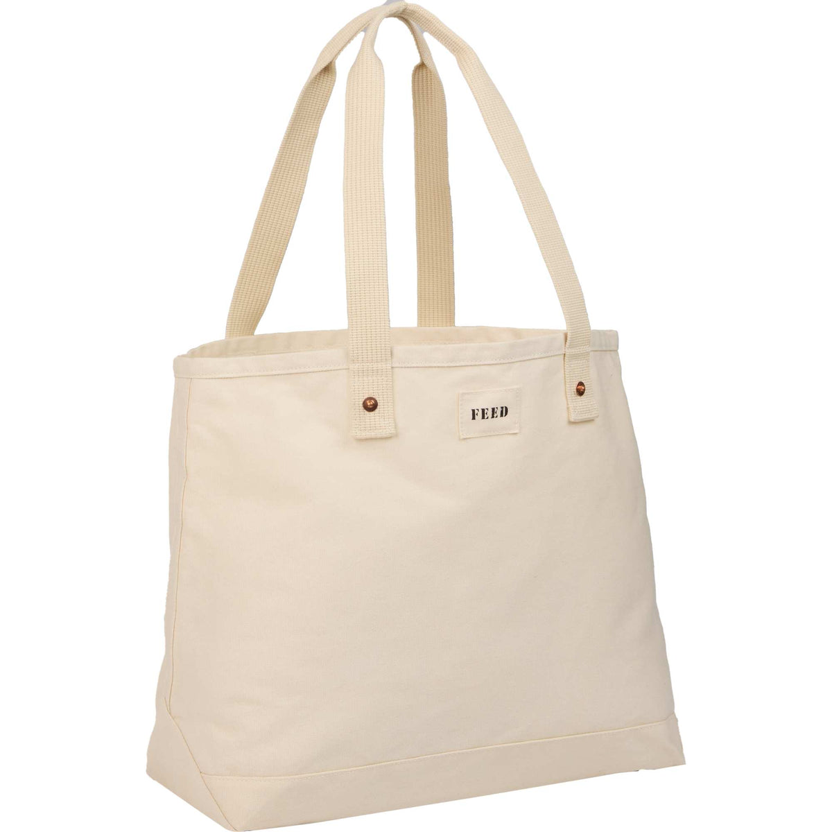 FEED Organic Weekend Tote, 12 oz Transfer - Natural - Right Angle