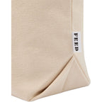 FEED Organic Zippered Tote with Brass D-Ring Transfer - Natural - Detail 2