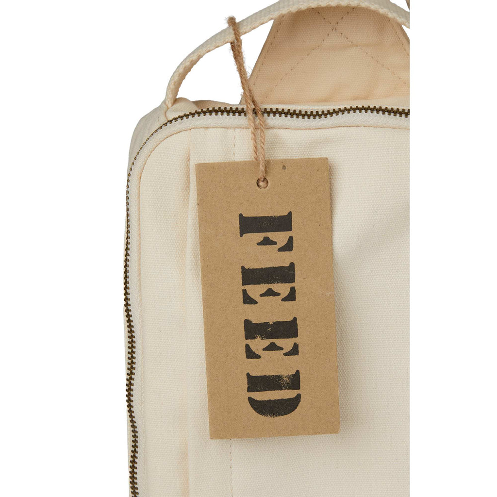 FEED Sling Backpack in Organic Cotton Transfer - Natural - Detail