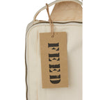 FEED Sling Backpack in Organic Cotton Transfer - Natural - Detail