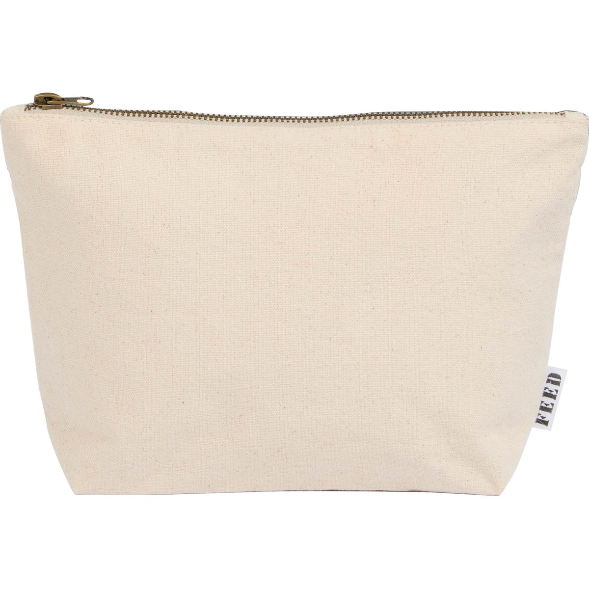 FEED Standing Pouch in GOTS Organic Cotton Transfer - Natural - Back