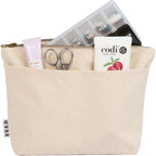 FEED Standing Pouch in GOTS Organic Cotton Transfer - Natural - Front Propped