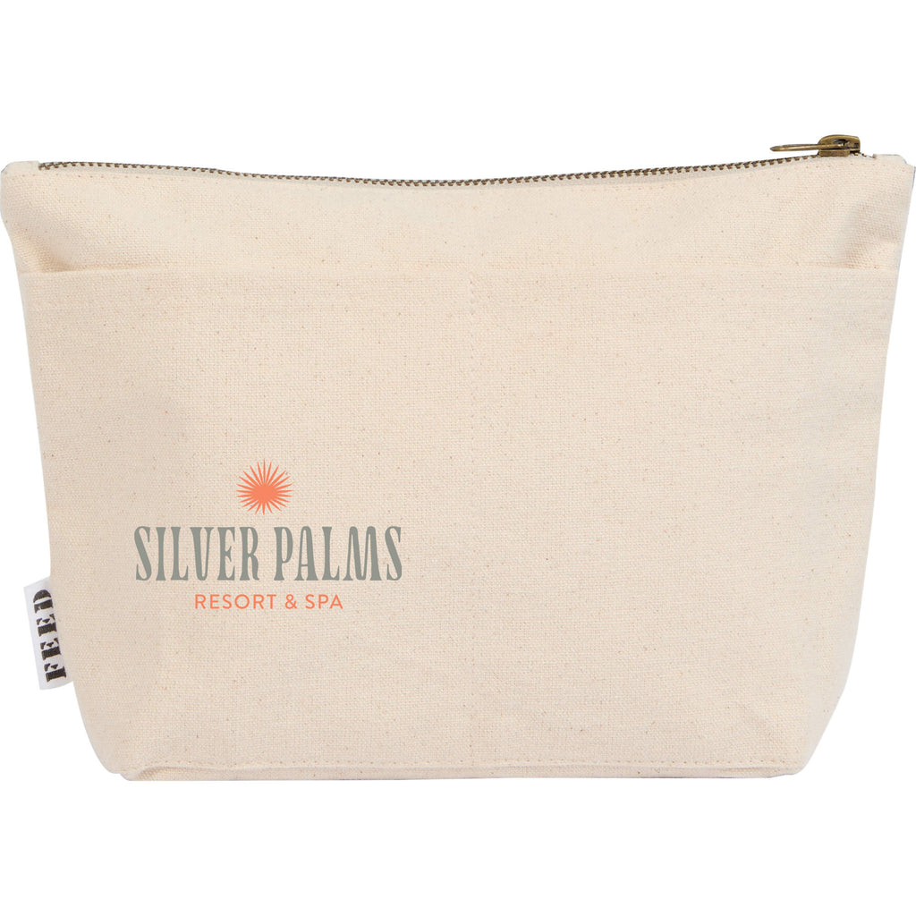 FEED Standing Pouch in GOTS Organic Cotton Transfer - Natural - Front