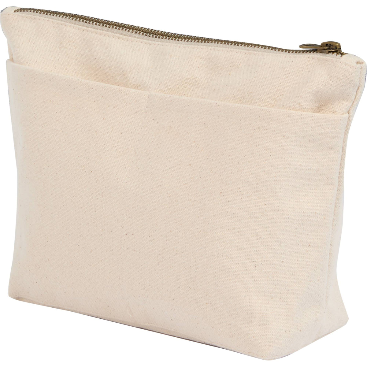 FEED Standing Pouch in GOTS Organic Cotton Transfer - Natural - Left Angle