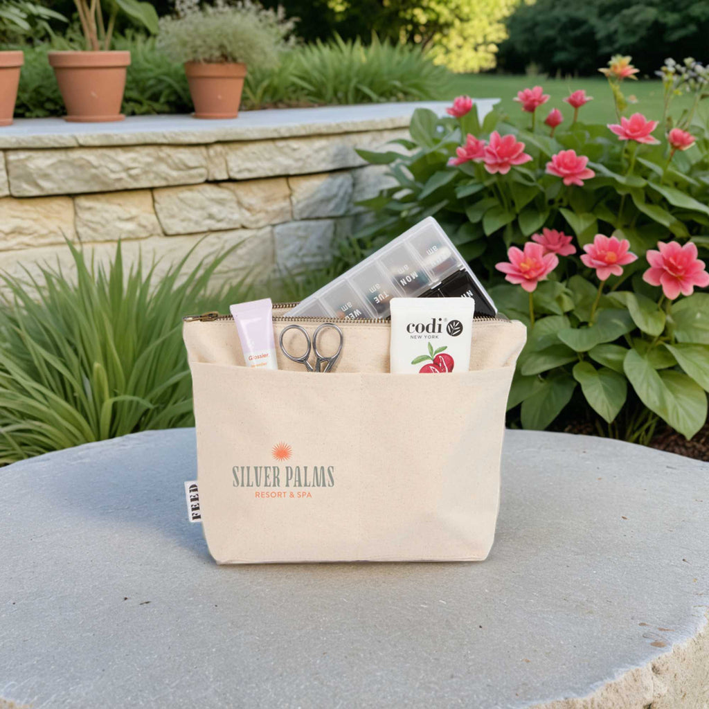 FEED Standing Pouch in GOTS Organic Cotton Transfer - Natural - Lifestyle