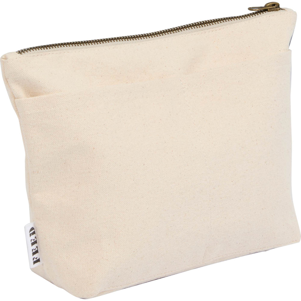 FEED Standing Pouch in GOTS Organic Cotton Transfer - Natural - Right Angle