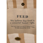 FEED Striped Cotton and Jute Tote Embroidery - Natural - Detail 2
