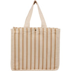 FEED Striped Cotton and Jute Tote Transfer - Natural - Back