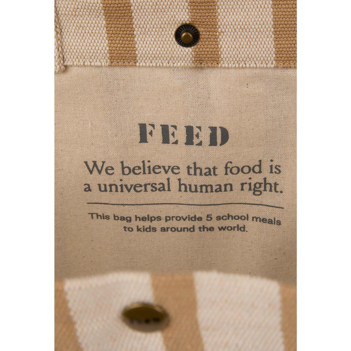 FEED Striped Cotton and Jute Tote Transfer - Natural - Detail 2