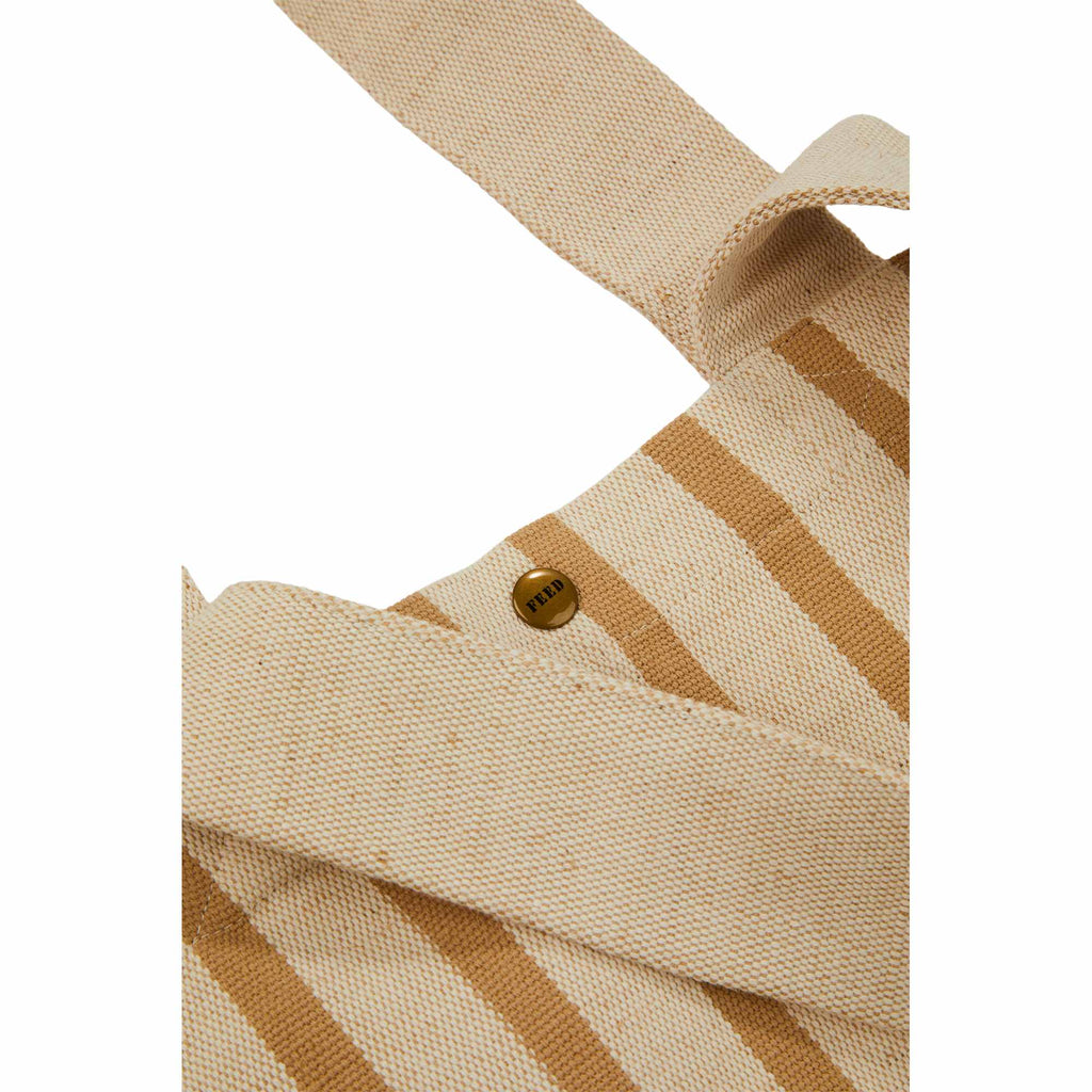 FEED Striped Cotton and Jute Tote Transfer - Natural - Detail