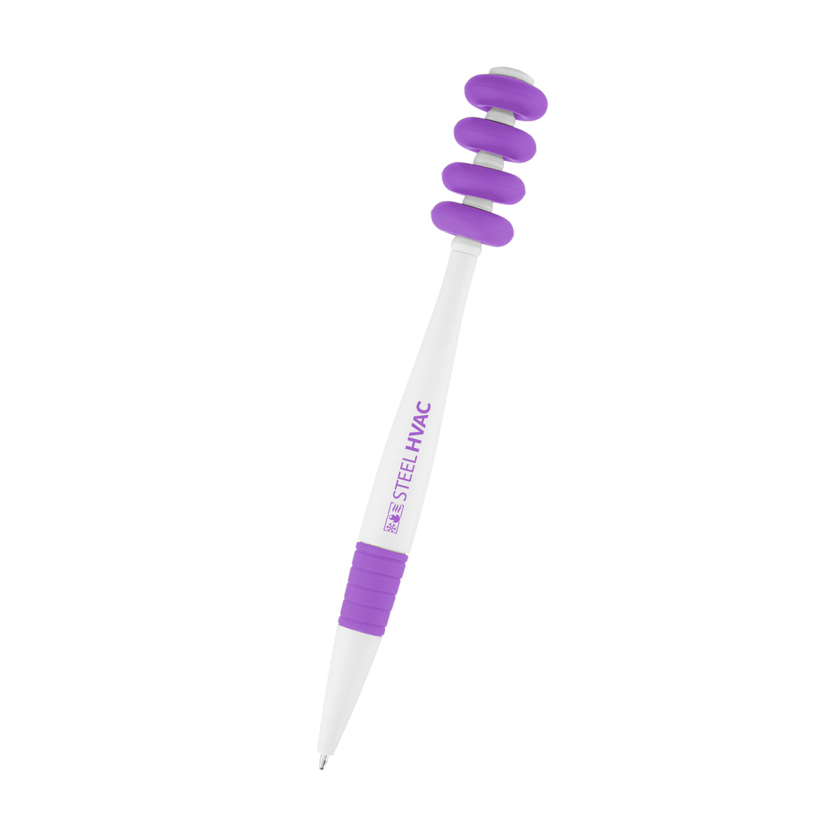 Fidget Pen in Recycled ABS - Purple - Silk Screen