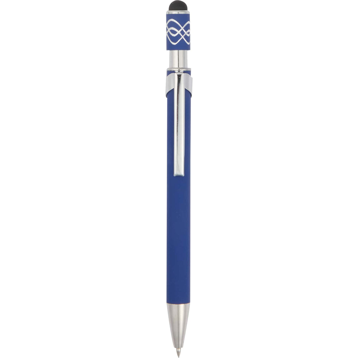 Fidget Spinner Gel Pen with Stylus in Recycled Aluminum Full Color - Blue - Clip 3
