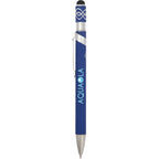 Fidget Spinner Gel Pen with Stylus in Recycled Aluminum Full Color - Blue - Clip