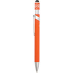 Fidget Spinner Gel Pen with Stylus in Recycled Aluminum Full Color - Orange - Clip 2