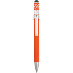 Fidget Spinner Gel Pen with Stylus in Recycled Aluminum Full Color - Orange - Clip 3