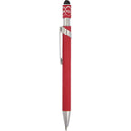 Fidget Spinner Gel Pen with Stylus in Recycled Aluminum Full Color - Red - Clip 2