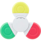 Fidget Spinner Highlighter with Three Colors Full Color - White - Back