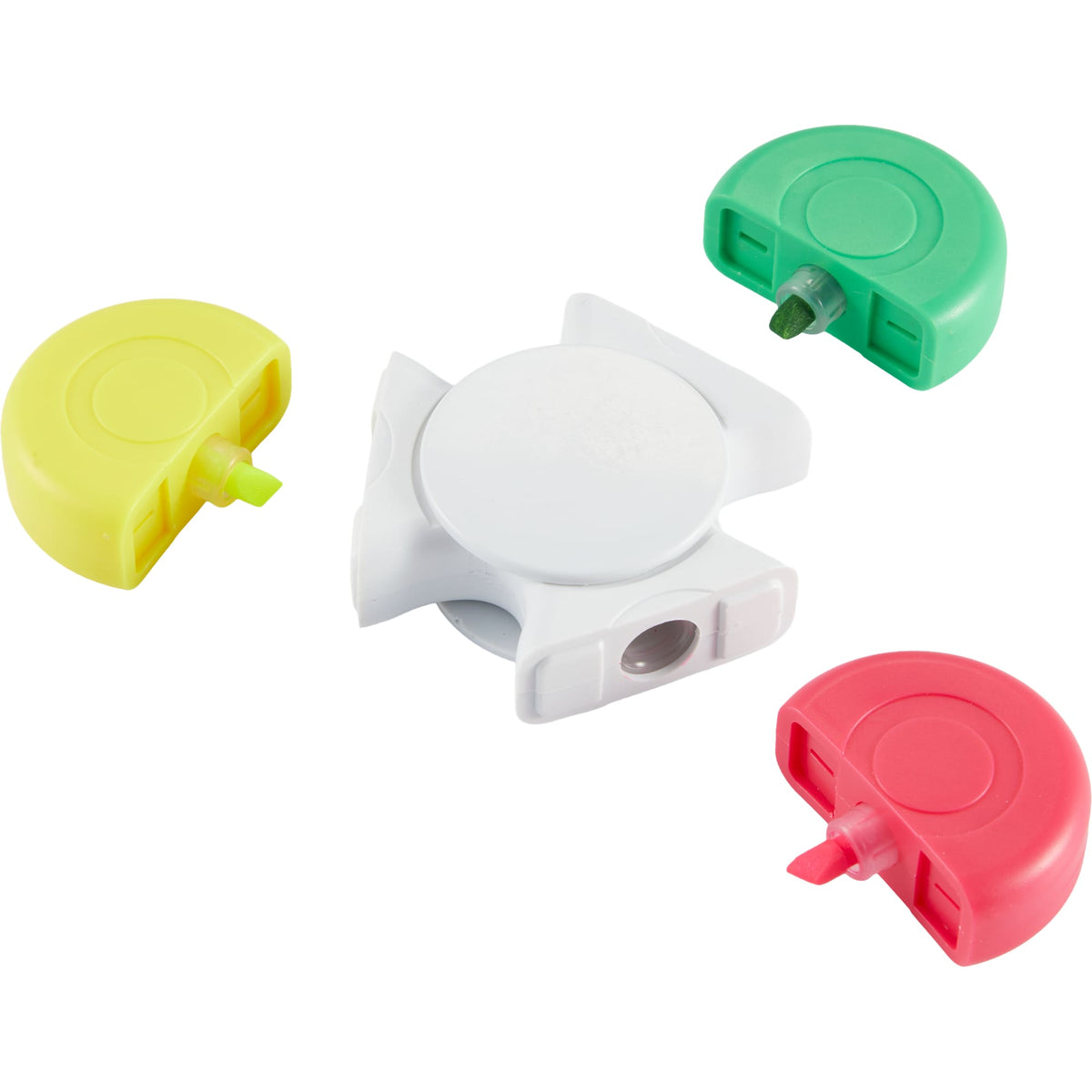 Fidget Spinner Highlighter with Three Colors Full Color - White - Detail