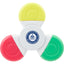 Fidget Spinner Highlighter with Three Colors Full Color - White - Front