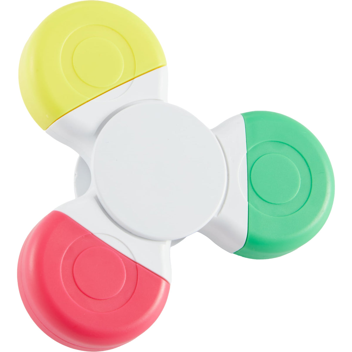 Fidget Spinner Highlighter with Three Colors Full Color - White - Right Angle 2