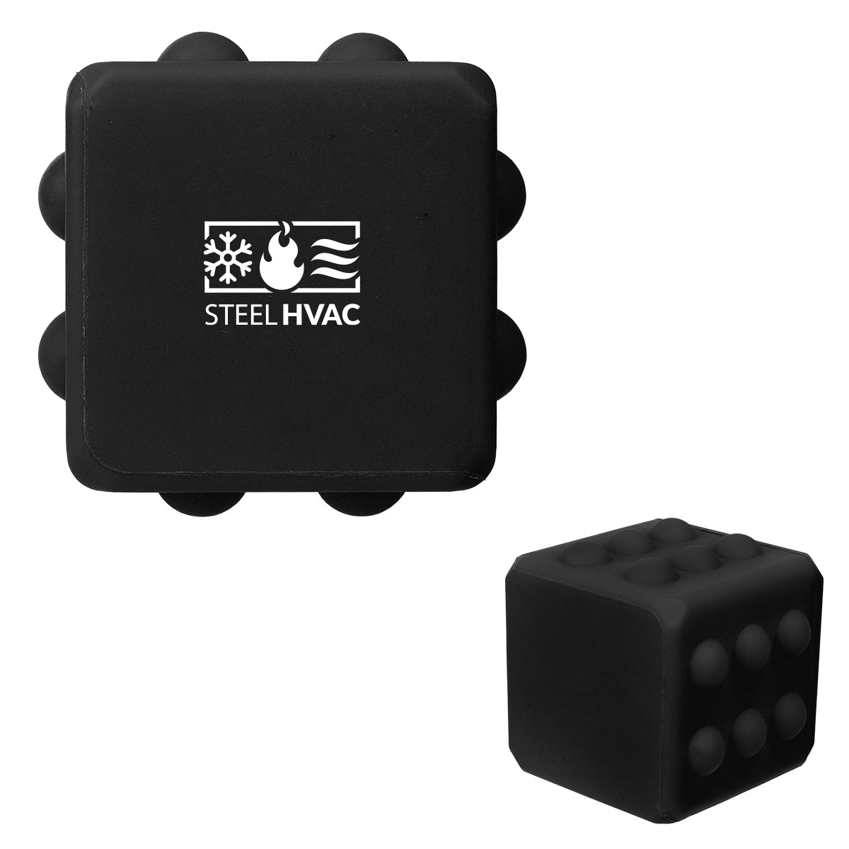 Fidget Toy, Push Pop Cube - Black - Silk Screen