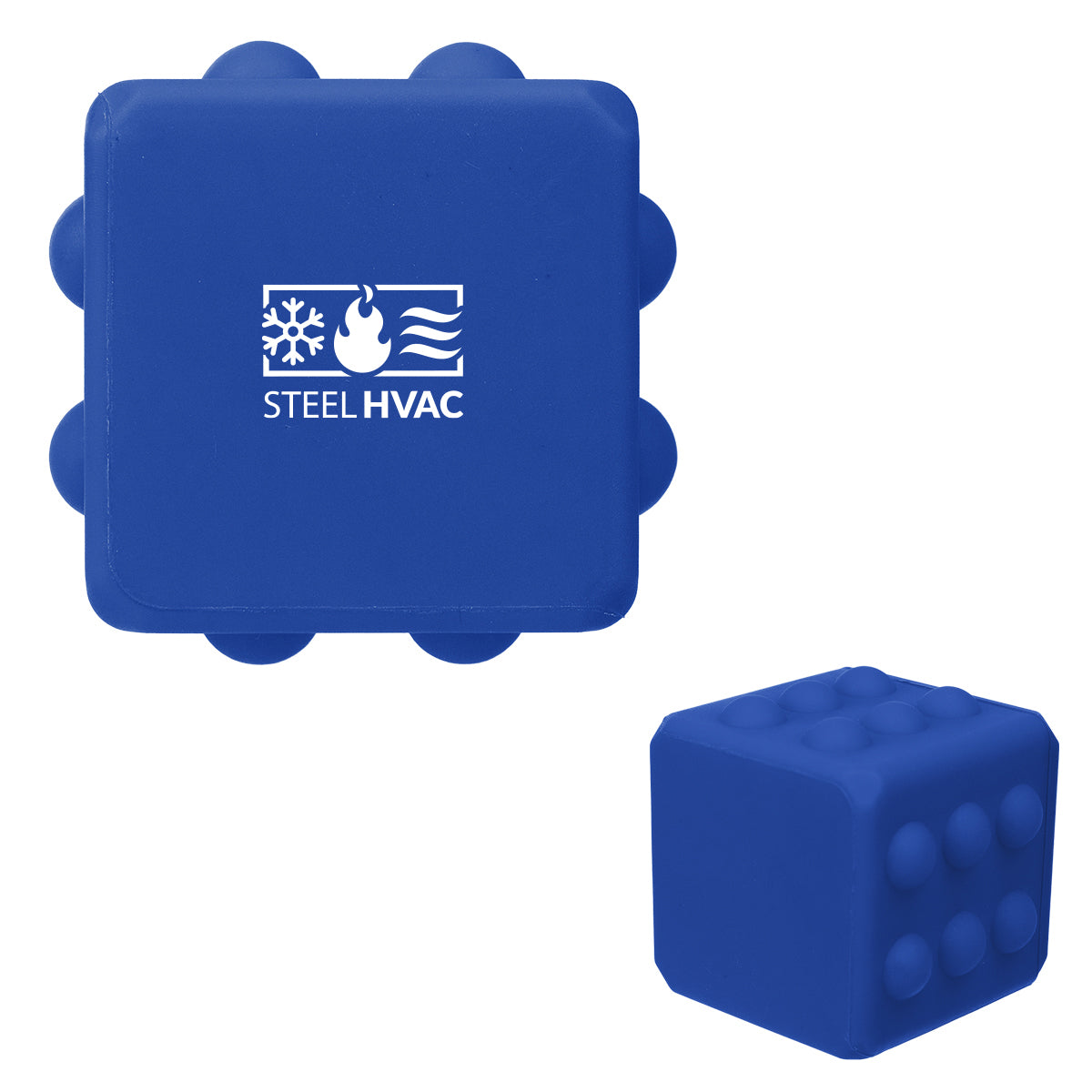 Fidget Toy, Push Pop Cube - Blue - Silk Screen