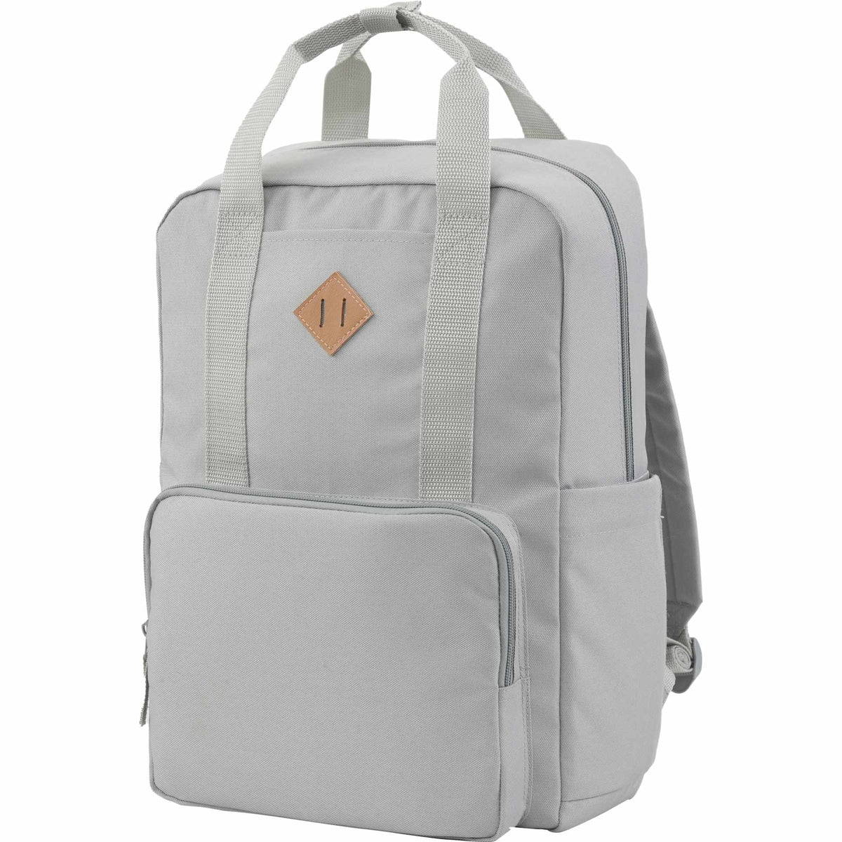 Fife Recycled Laptop Backpack, 15 Inch - Gray - Left Angle