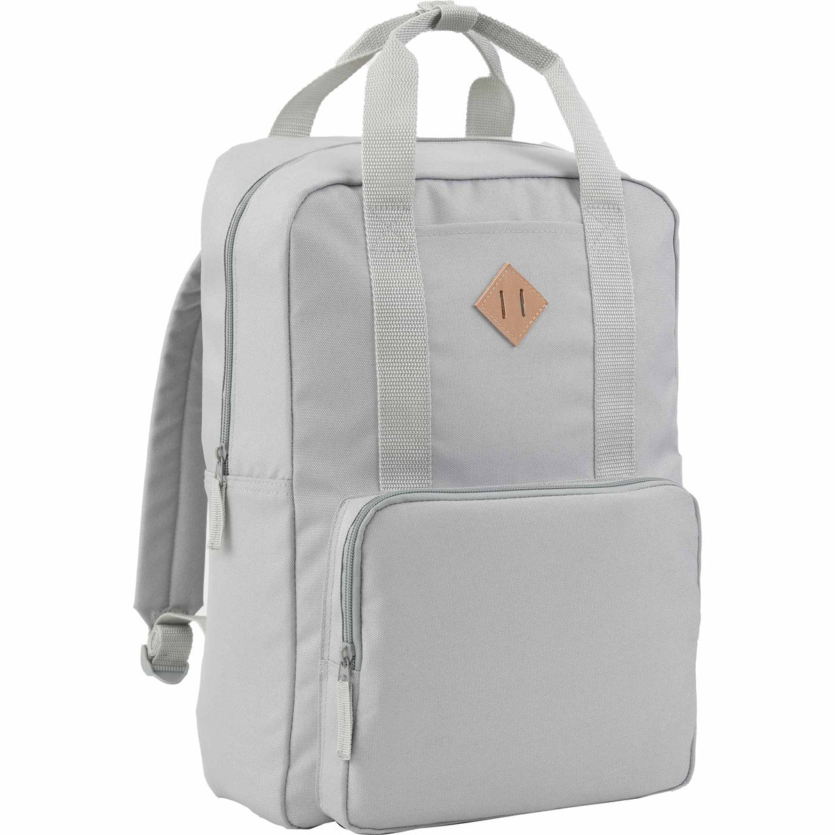 Fife Recycled Laptop Backpack, 15 Inch - Gray - Right Angle