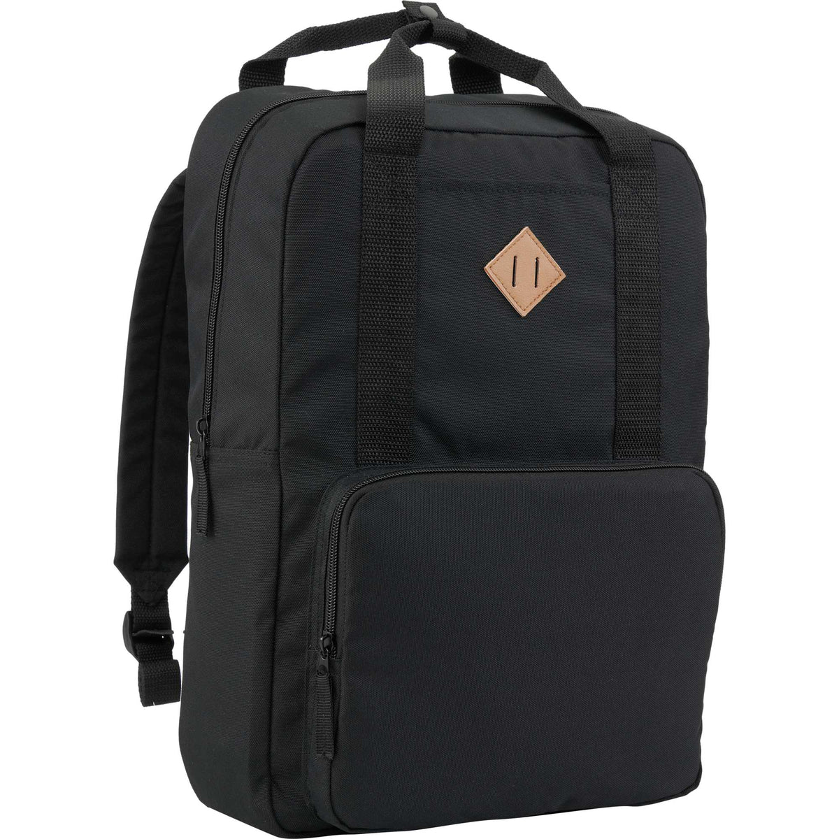 Fife Recycled Laptop Backpack, 15 Inch Transfer - Black - Right Angle