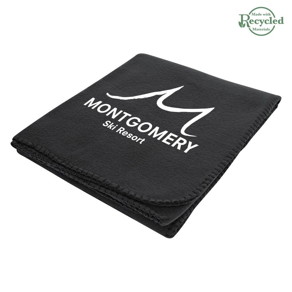 Filmore Blanket in Fleece - Charcoal - Silk Screen