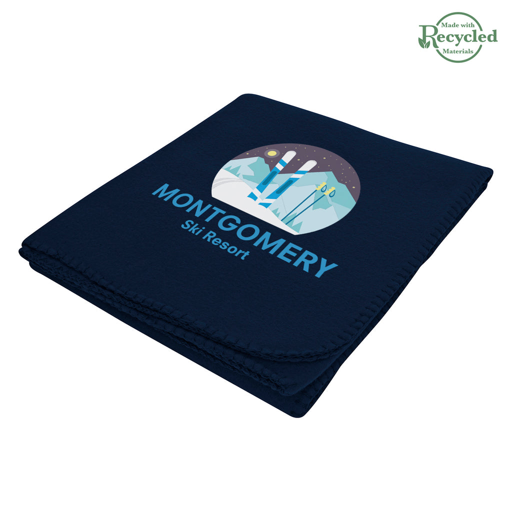 Filmore Blanket in Fleece - Dark Blue - Colorbrite