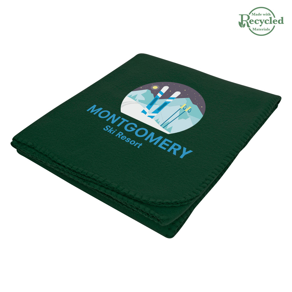 Filmore Blanket in Fleece - Hunter Green - Colorbrite
