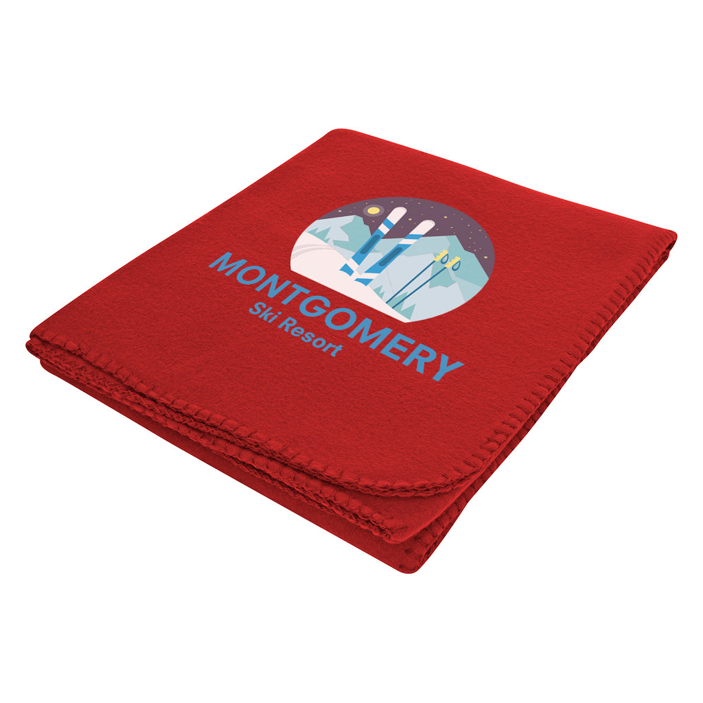 Filmore Blanket in Fleece - Red - Colorbrite