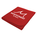 Filmore Blanket in Fleece - Red - Silk Screen