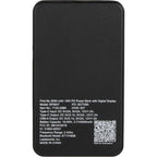 Find My Compatible Power Bank with Digital Display, 5,000 mAh Full Color - Black - Back