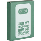 Find My Compatible Power Bank with Digital Display, 5,000 mAh Full Color - Black - Front Packaging