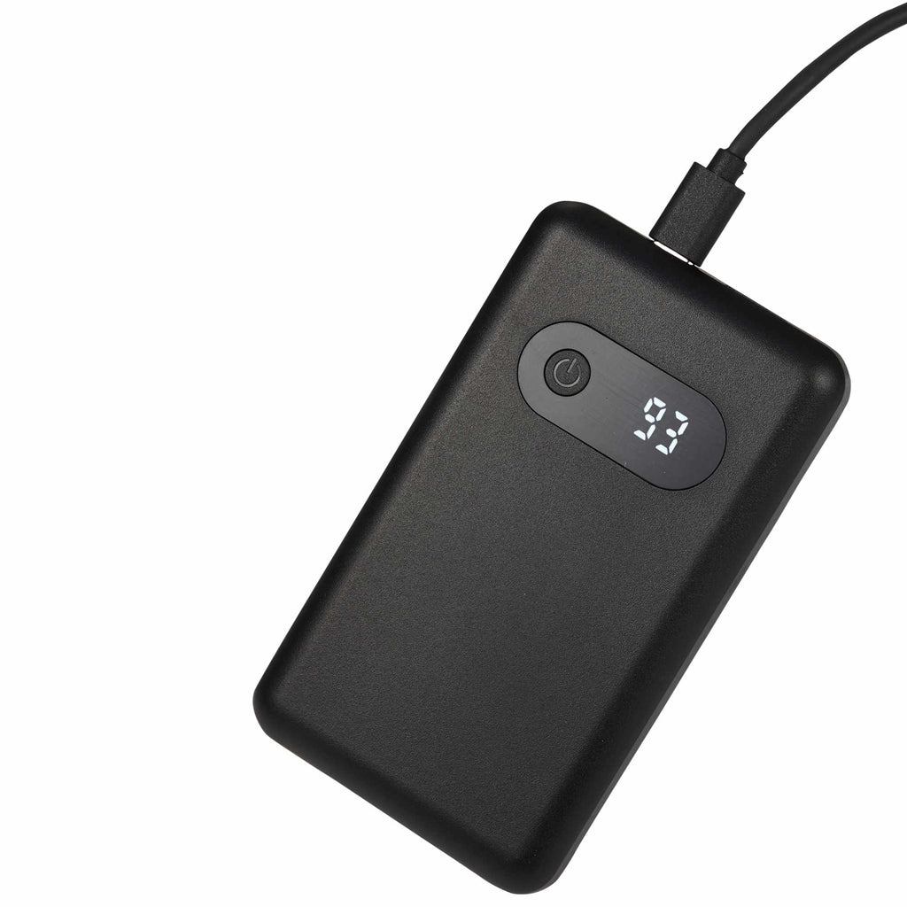 Find My Compatible Power Bank with Digital Display, 5,000 mAh Full Color - Black - Plug 2