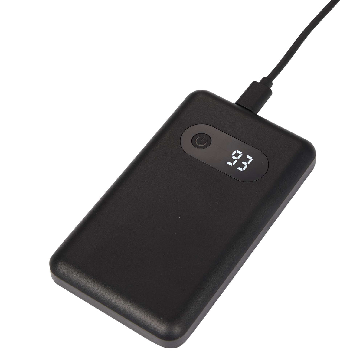 Find My Compatible Power Bank with Digital Display, 5,000 mAh Full Color - Black - Plug
