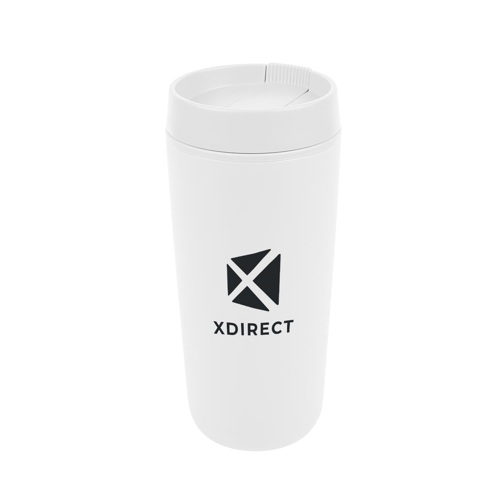 Finn Recycled Tumbler, 16 oz - White - Silk Screen
