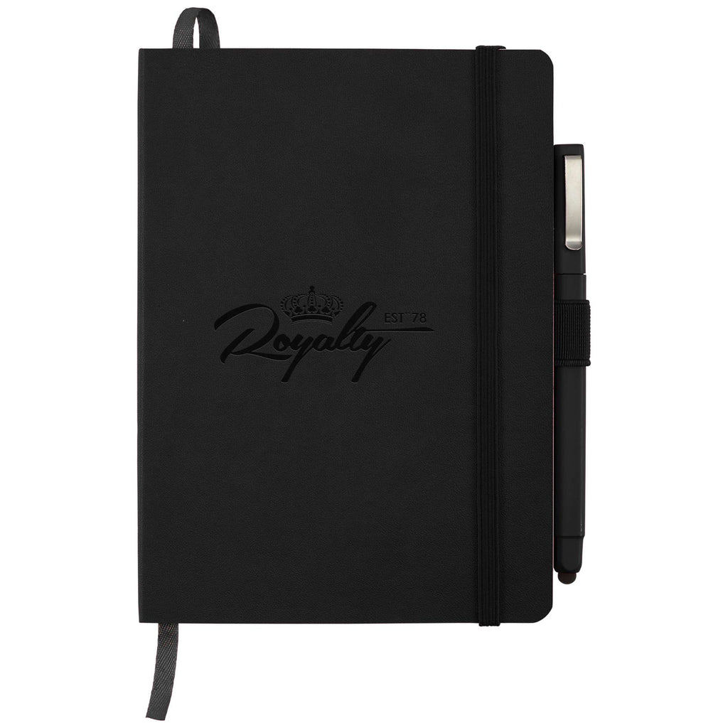 Firenze Soft Cover Journal, 5 x 7 Inches - Black - Front