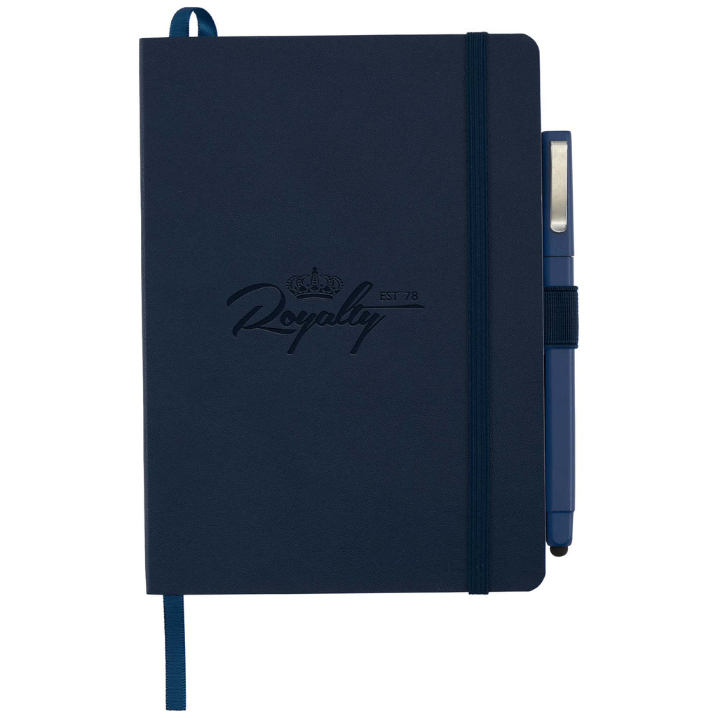 Firenze Soft Cover Journal, 5 x 7 Inches Debossing - Navy - Front