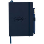 Firenze Soft Cover Journal, 5 x 7 Inches Debossing - Navy - Front