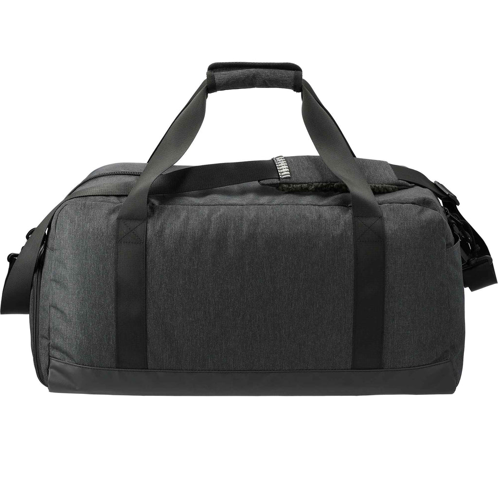 Fireside Duffel Bag in Recycled Polyester with Sherpa Strap Transfer - Charcoal - Back