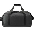 Fireside Duffel Bag in Recycled Polyester with Sherpa Strap Transfer - Charcoal - Back