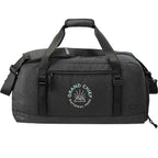 Fireside Duffel Bag in Recycled Polyester with Sherpa Strap Transfer - Charcoal - Front