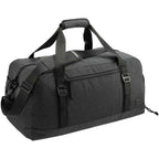 Fireside Duffel Bag in Recycled Polyester with Sherpa Strap Transfer - Charcoal - Right Angle 2
